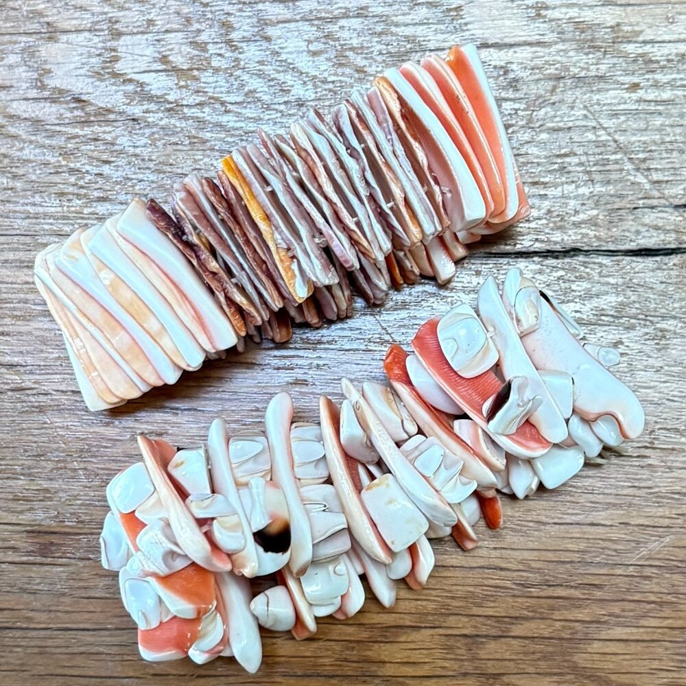 Coral stretchy bracelets